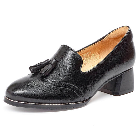 chunky loafer pumps women