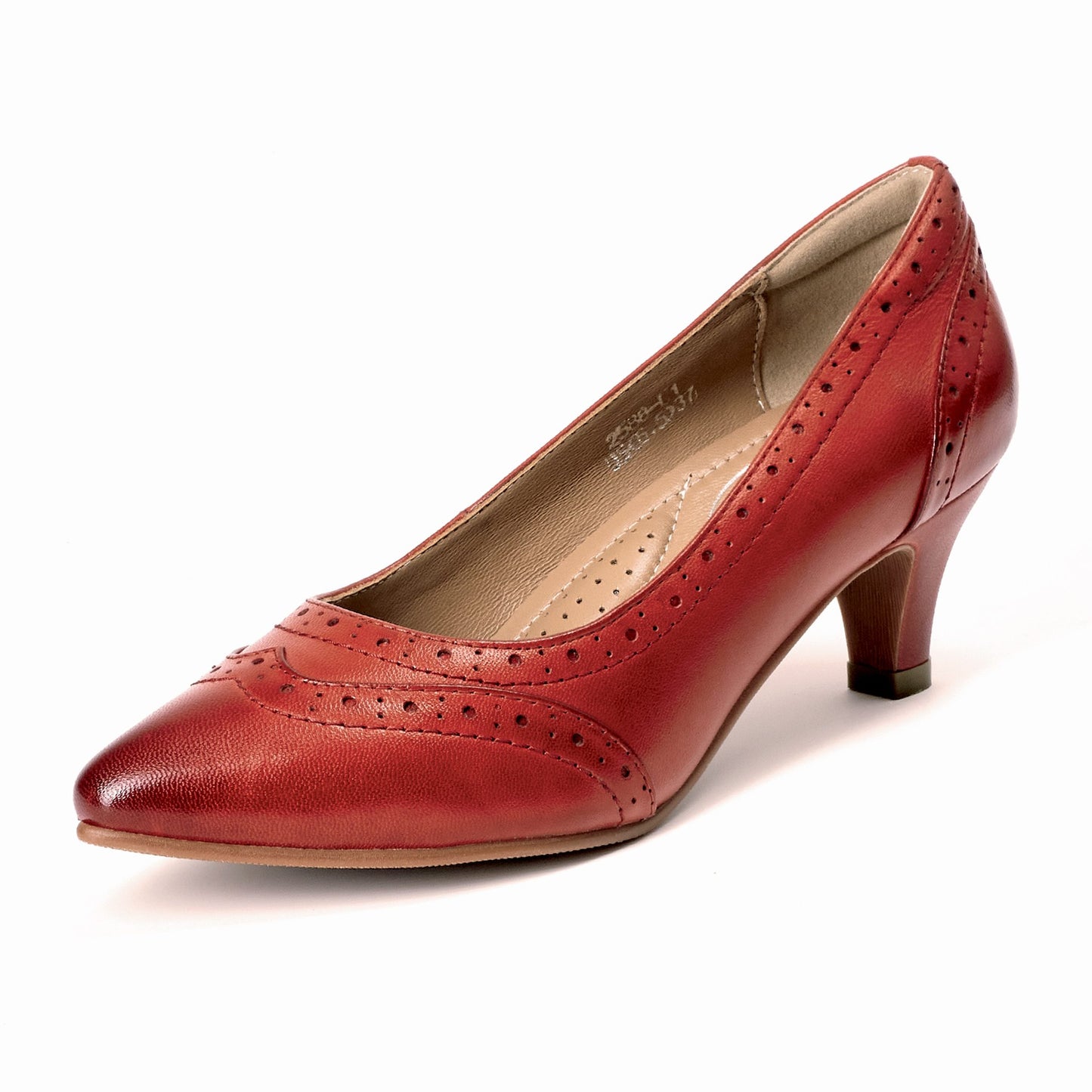 red pumps low heel