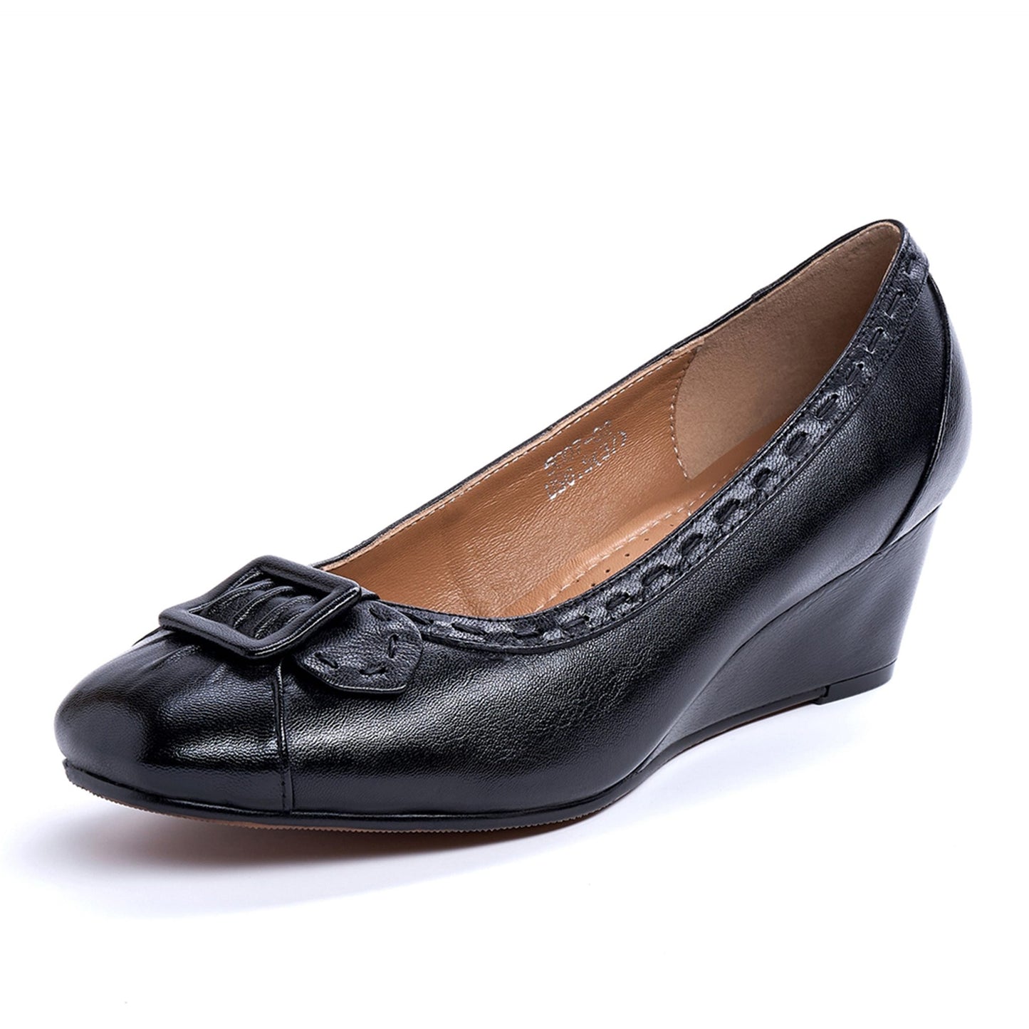 mid heel wedge pumps