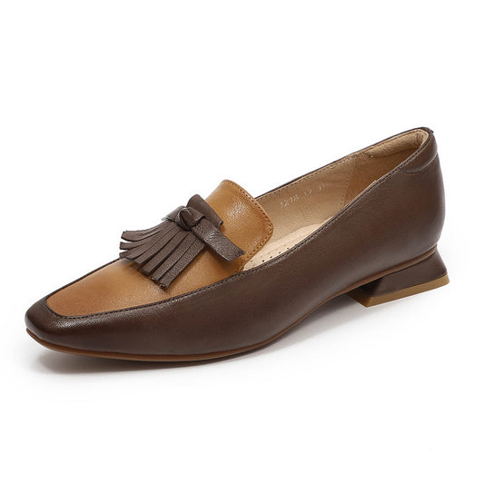 two tone penny loafers shoes women