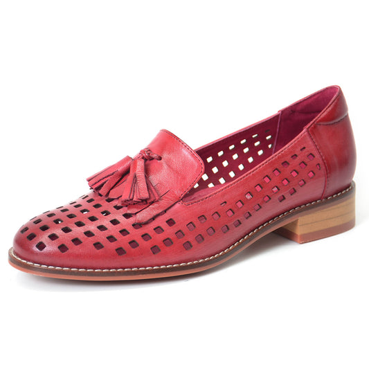 Cutout Tassel Penny Loafers