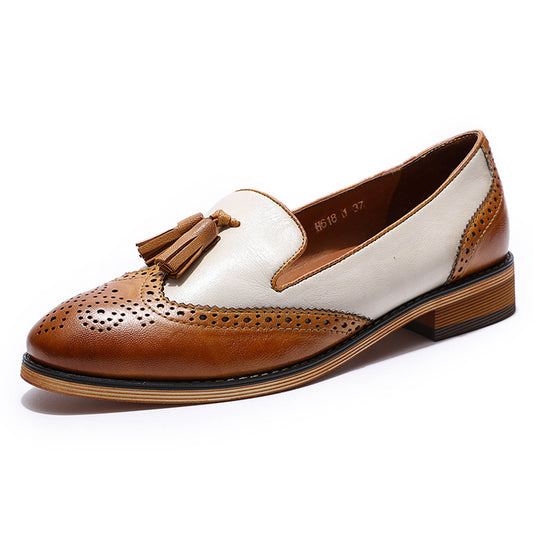 brogue penny loafer women