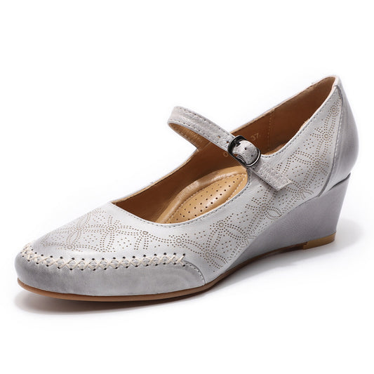 Mary Jane Wedge Pump