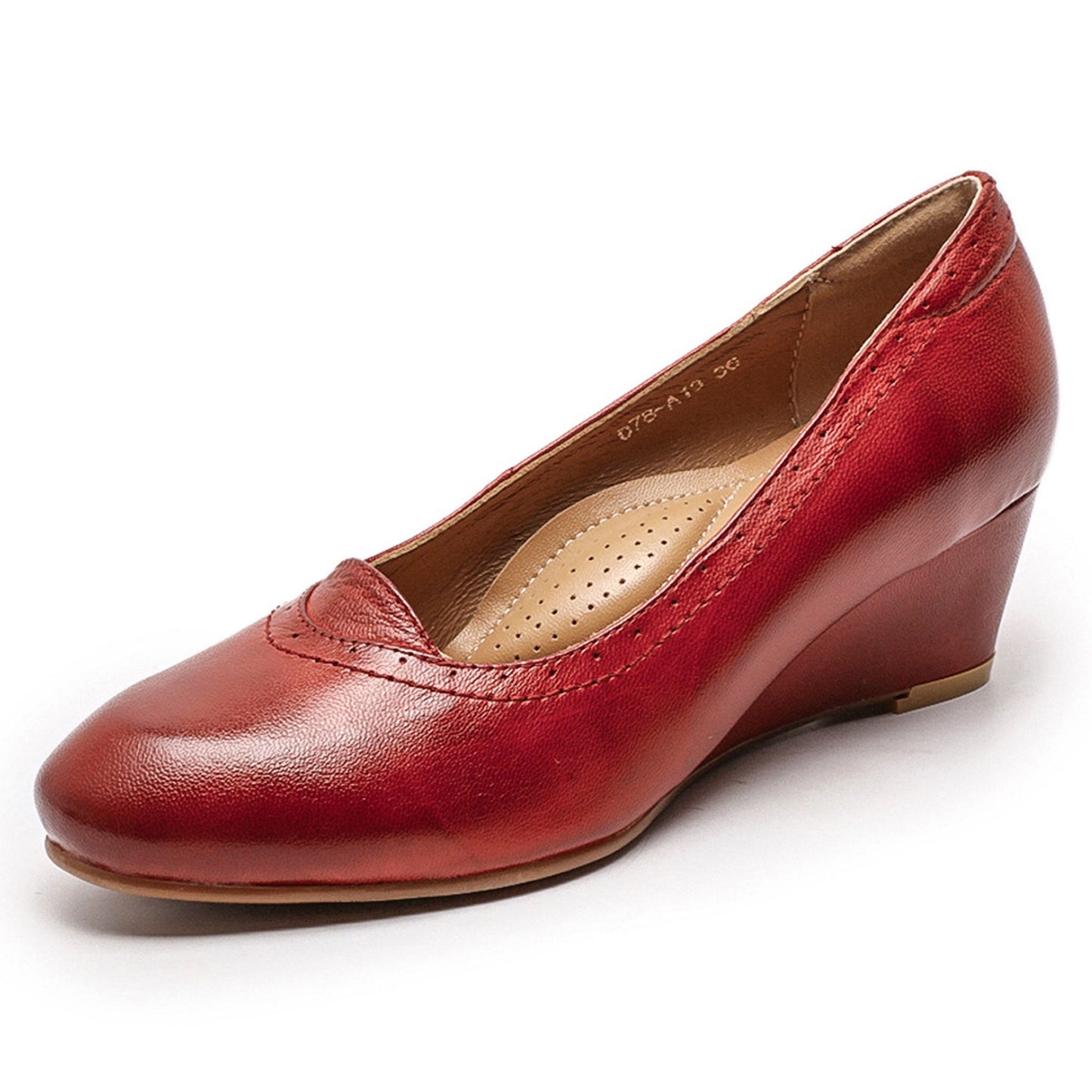 red wedge pumps shoes women