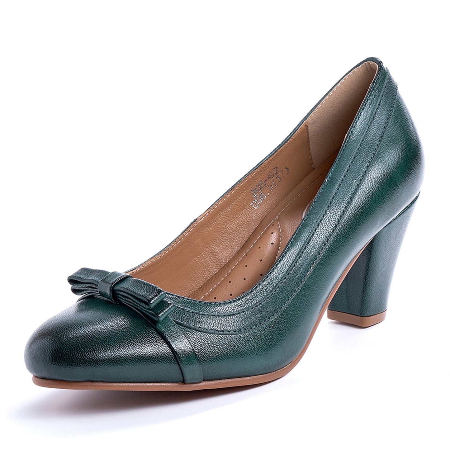 comfortable chuky heel pumps 
