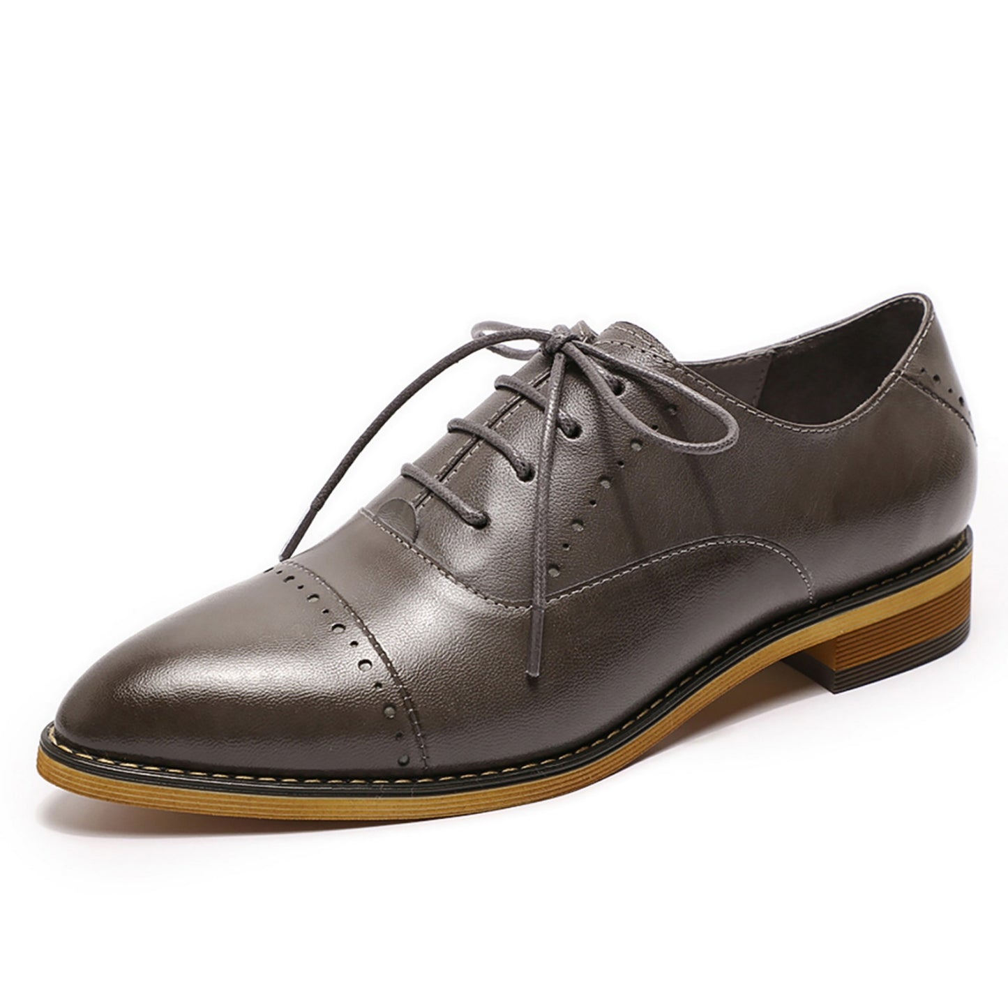 pointy oxford brogue shoes women