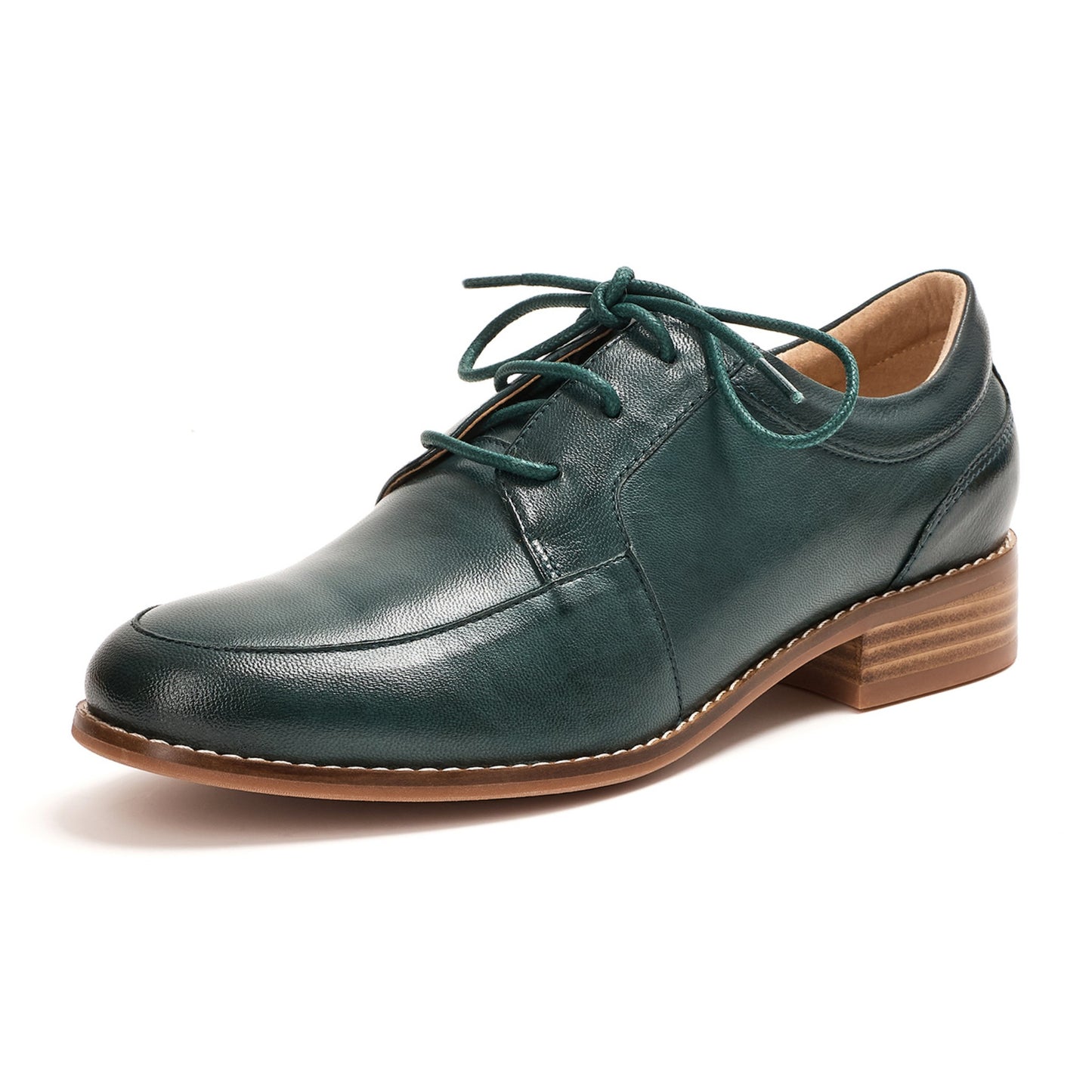 Comfortable Lace up Leather Flat Office Shoes
