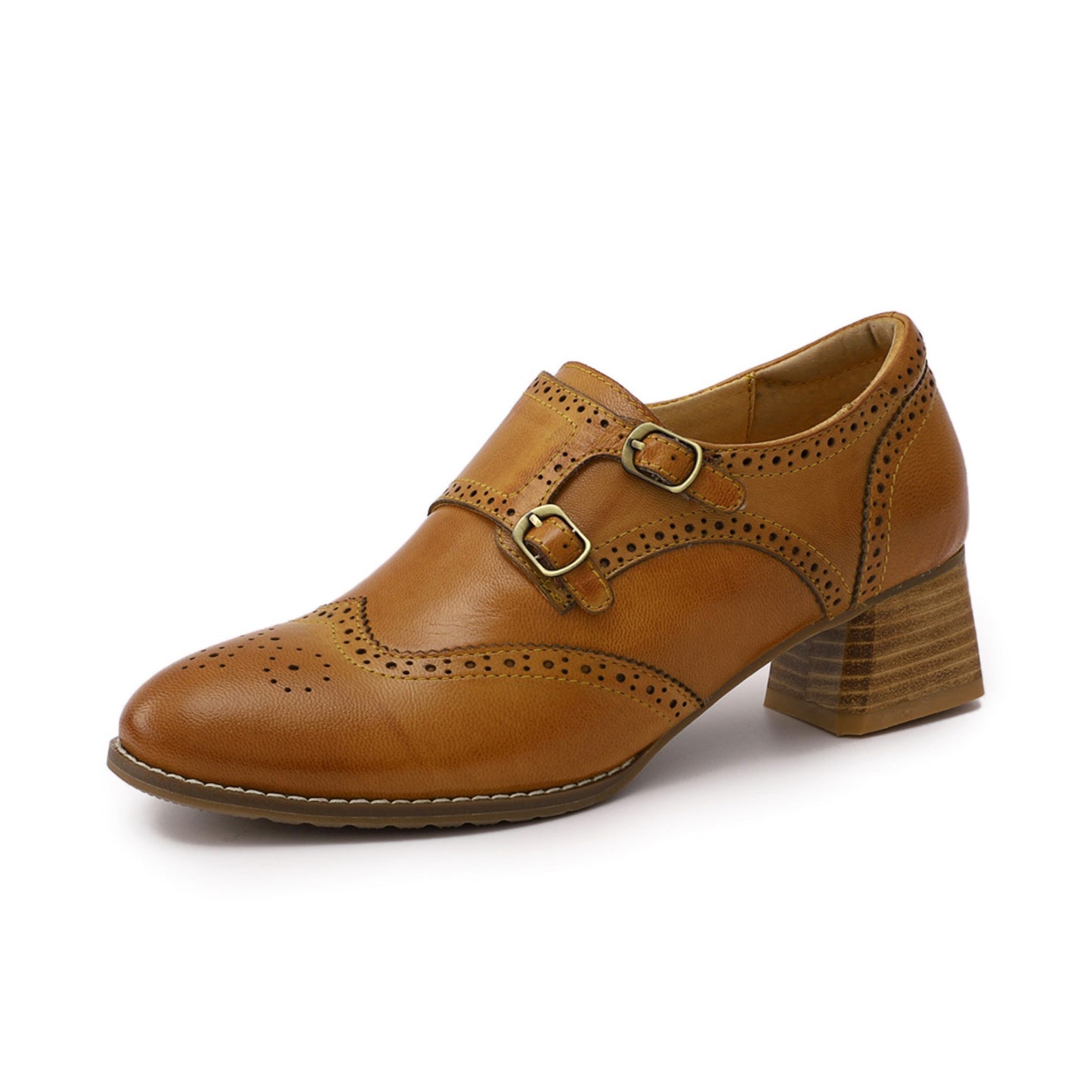 monk strap oxford brogue women