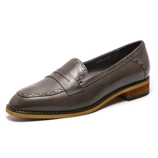 women loafer flat grey