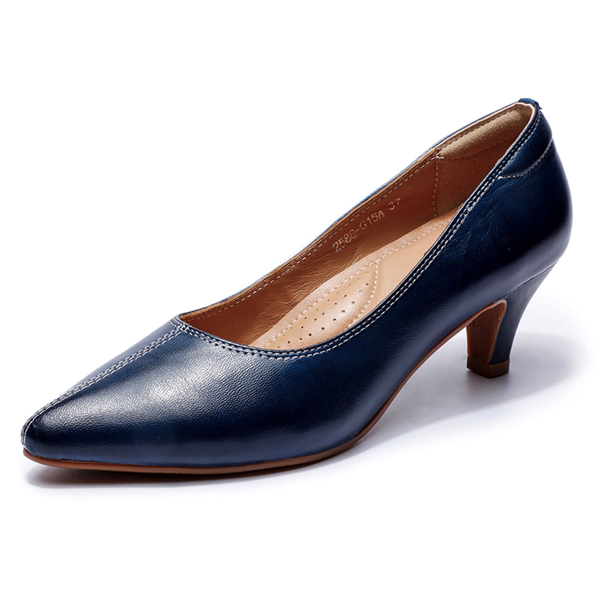 pointed toe mid heel pumps