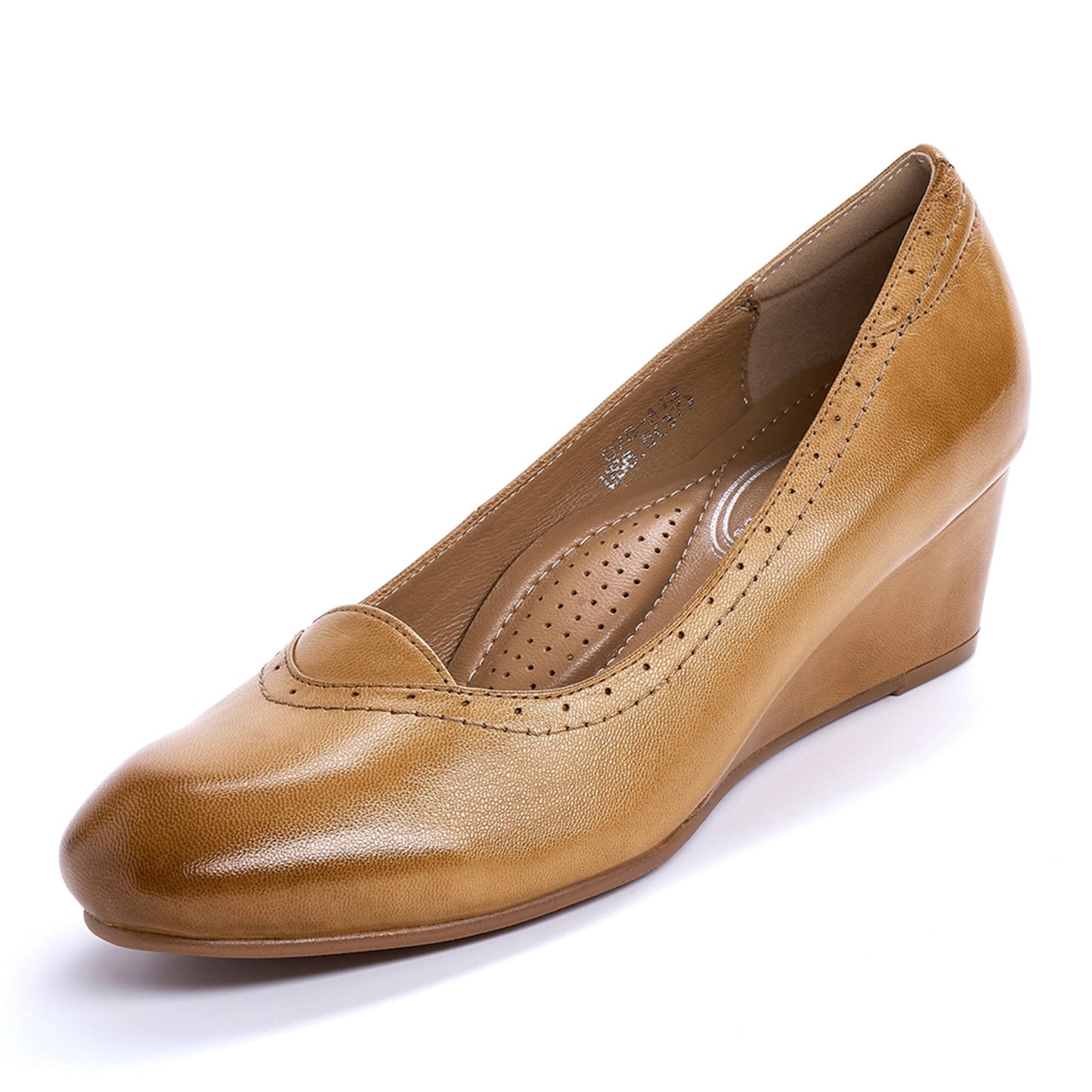 closed toe wedge church shoes