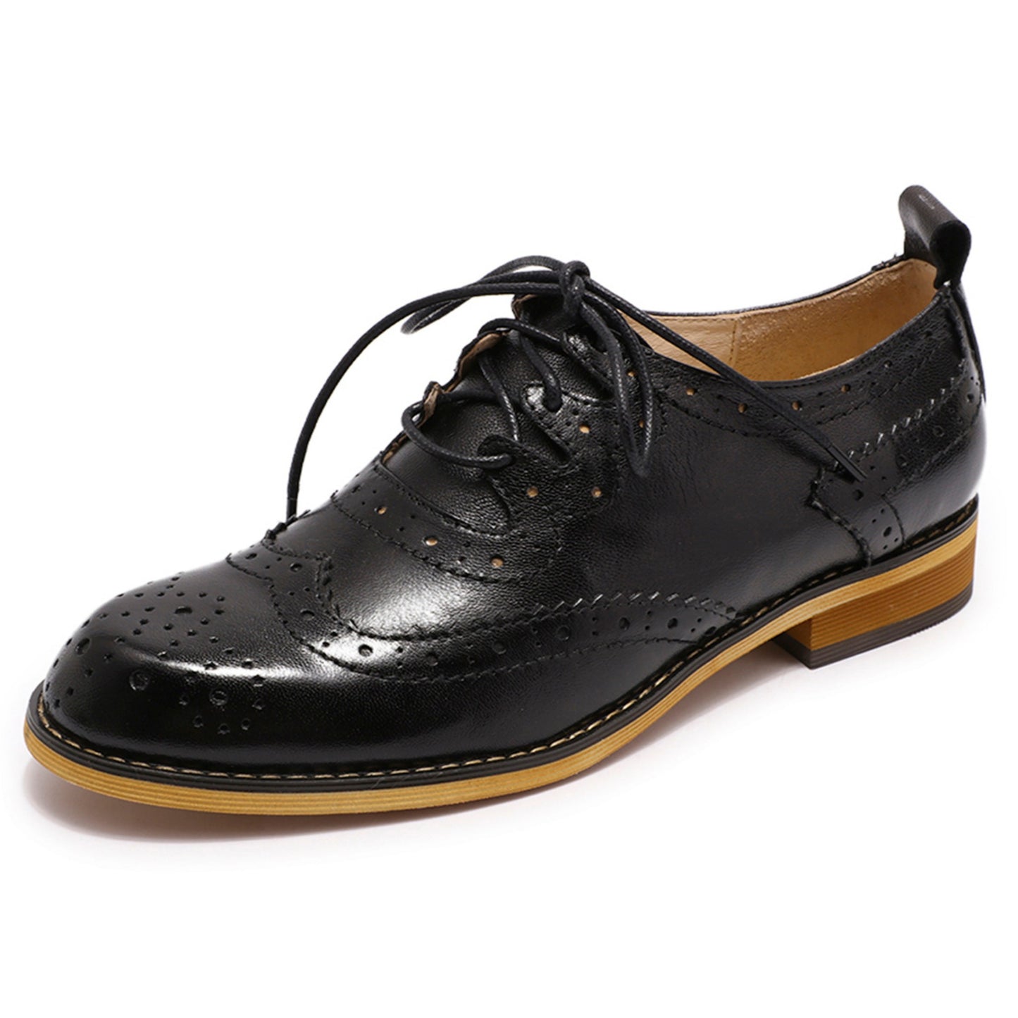 Women's leather brogues