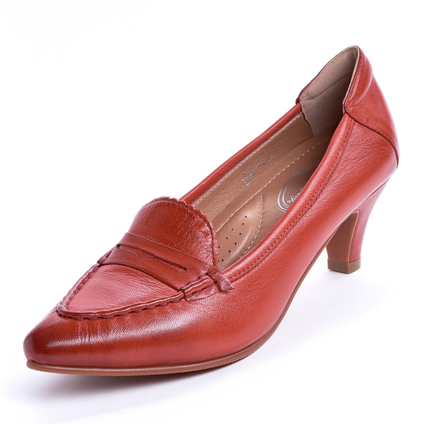 red pumps low heel