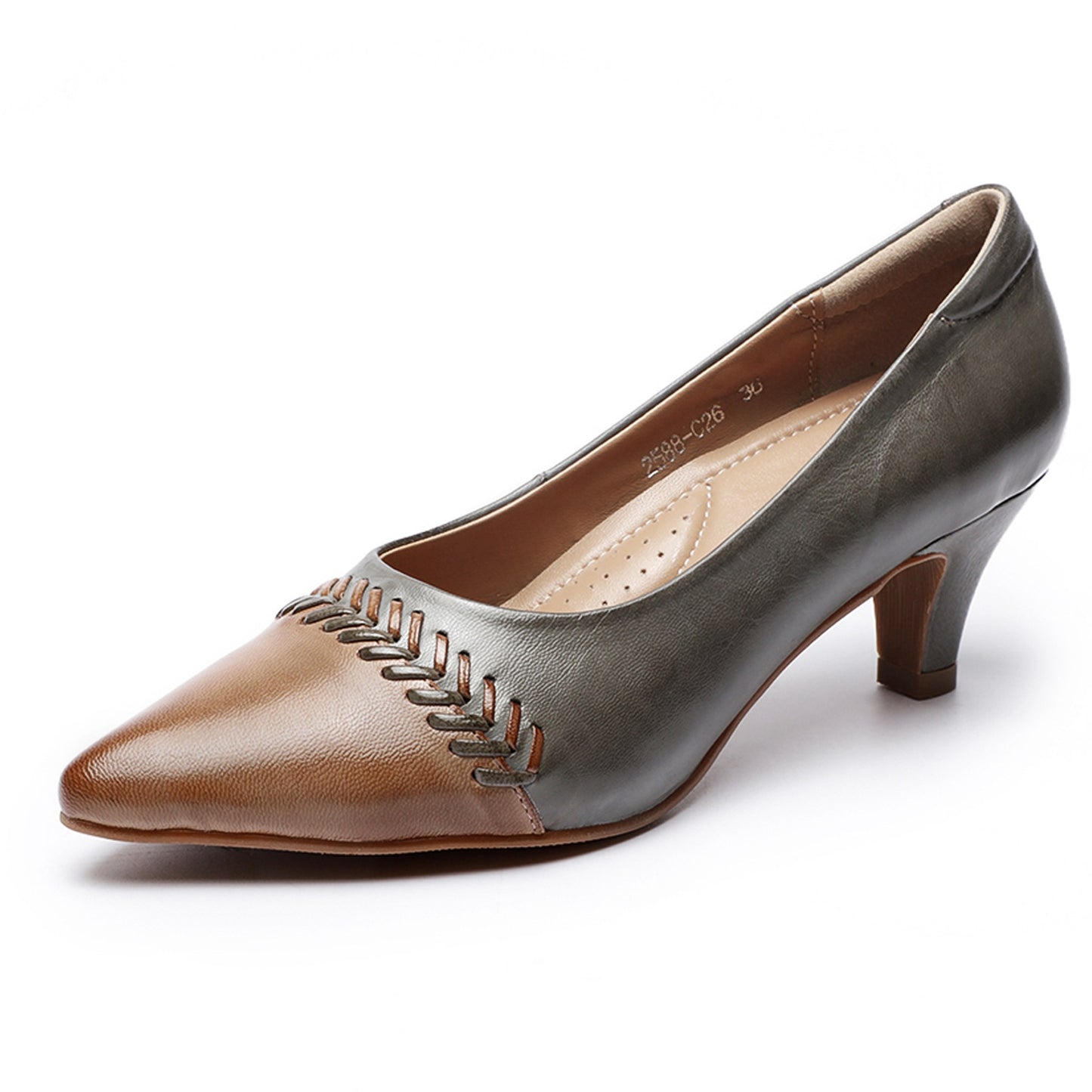 elegant low heel pumps lady