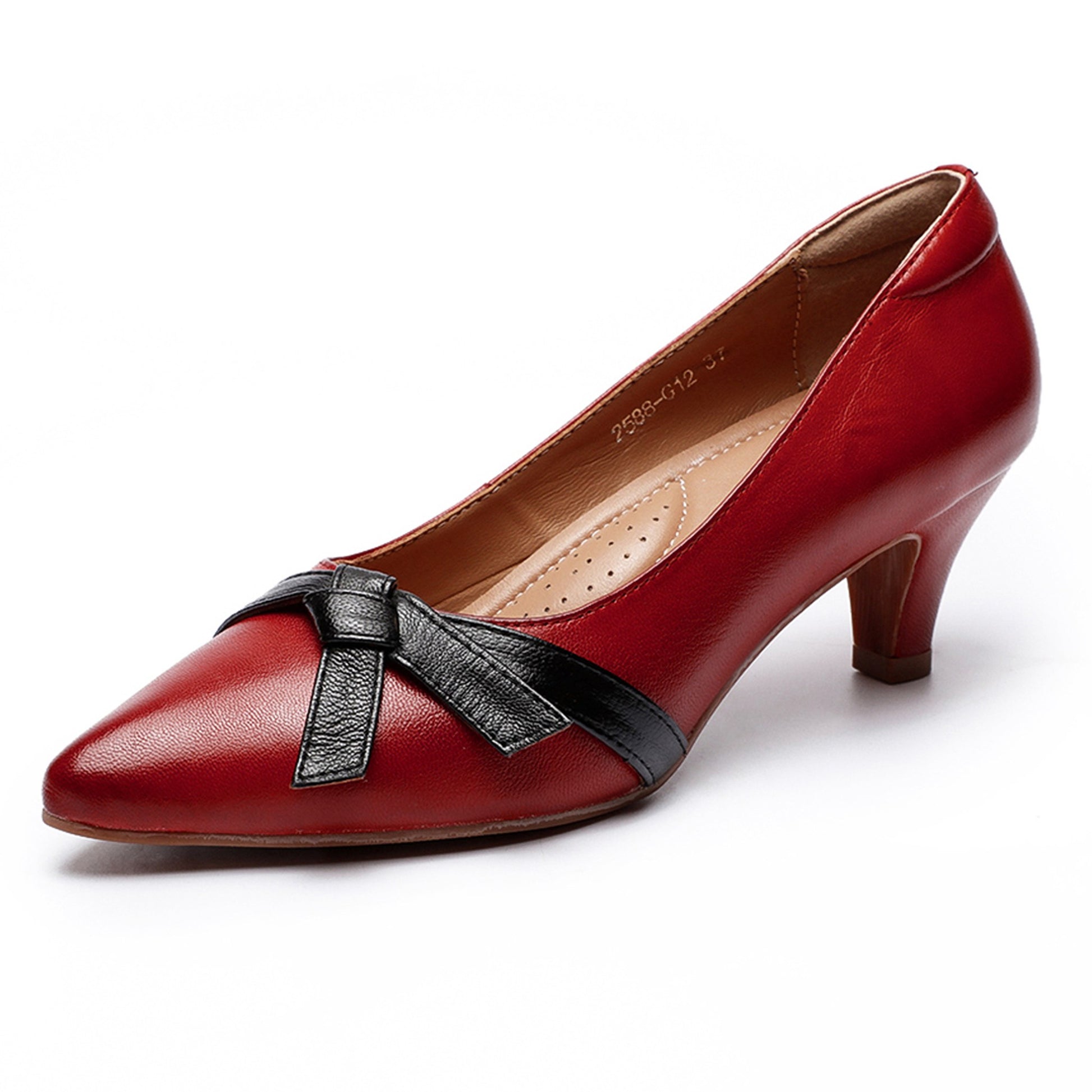 bowknot red heel shoes