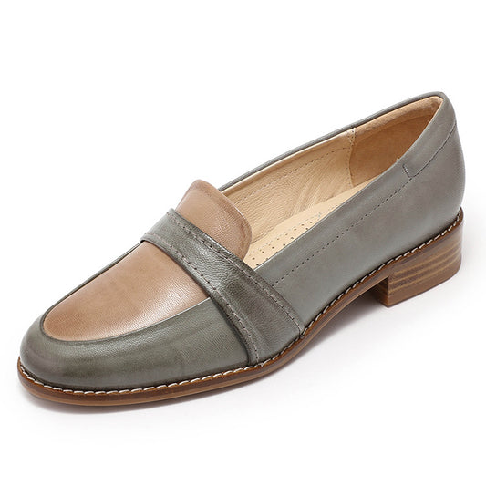 two tone penny loafer womens