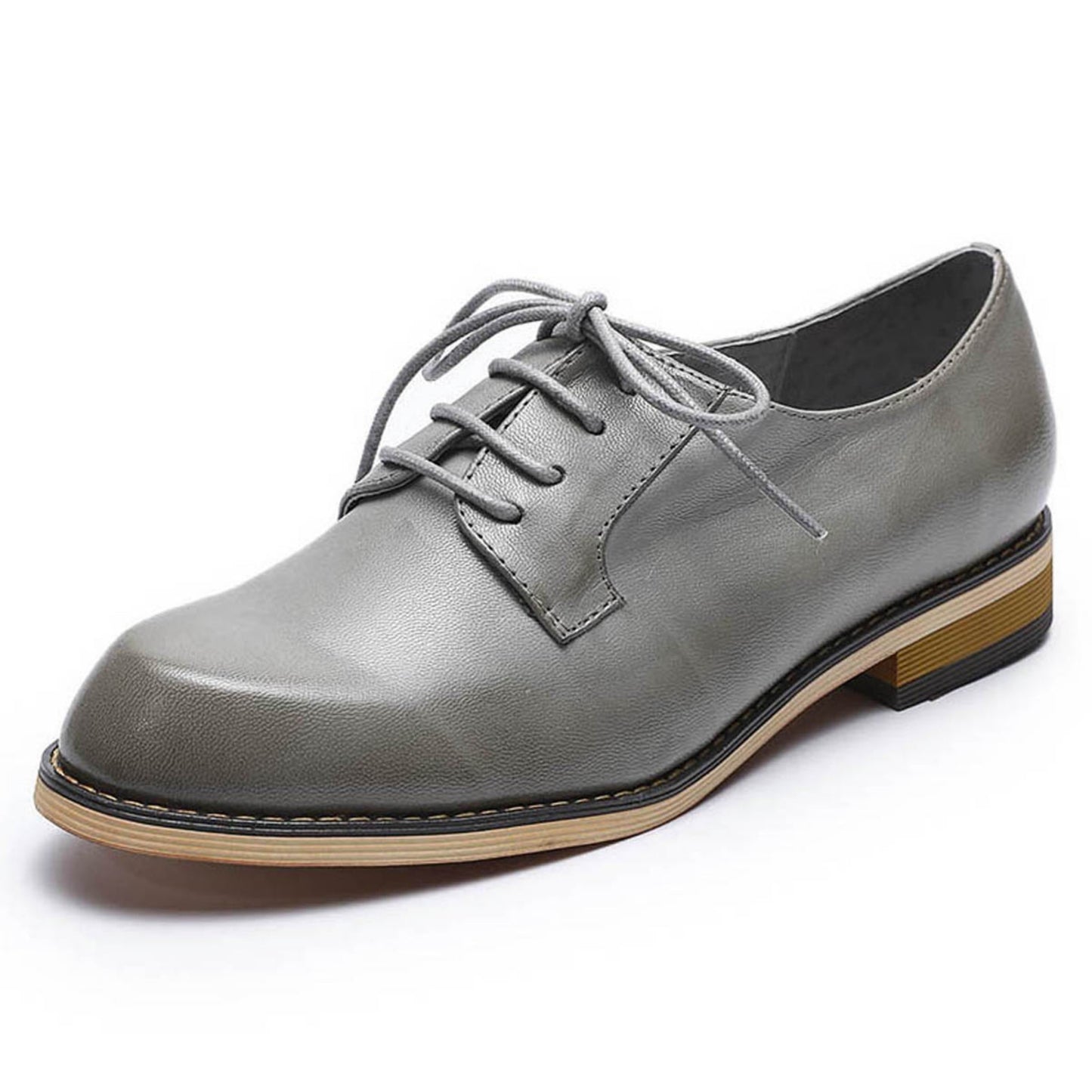 Smart Casual lace up Flat  leather Shoes women