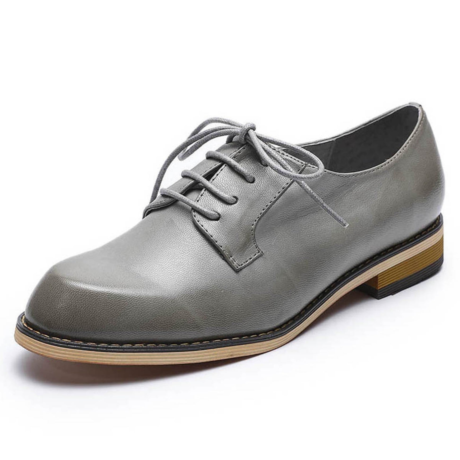 Smart Casual lace up Flat  leather Shoes women
