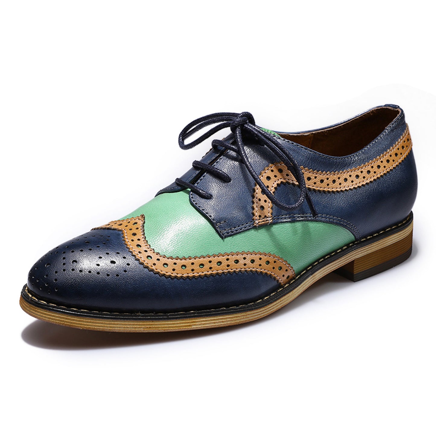  comfortable color-block oxfords women