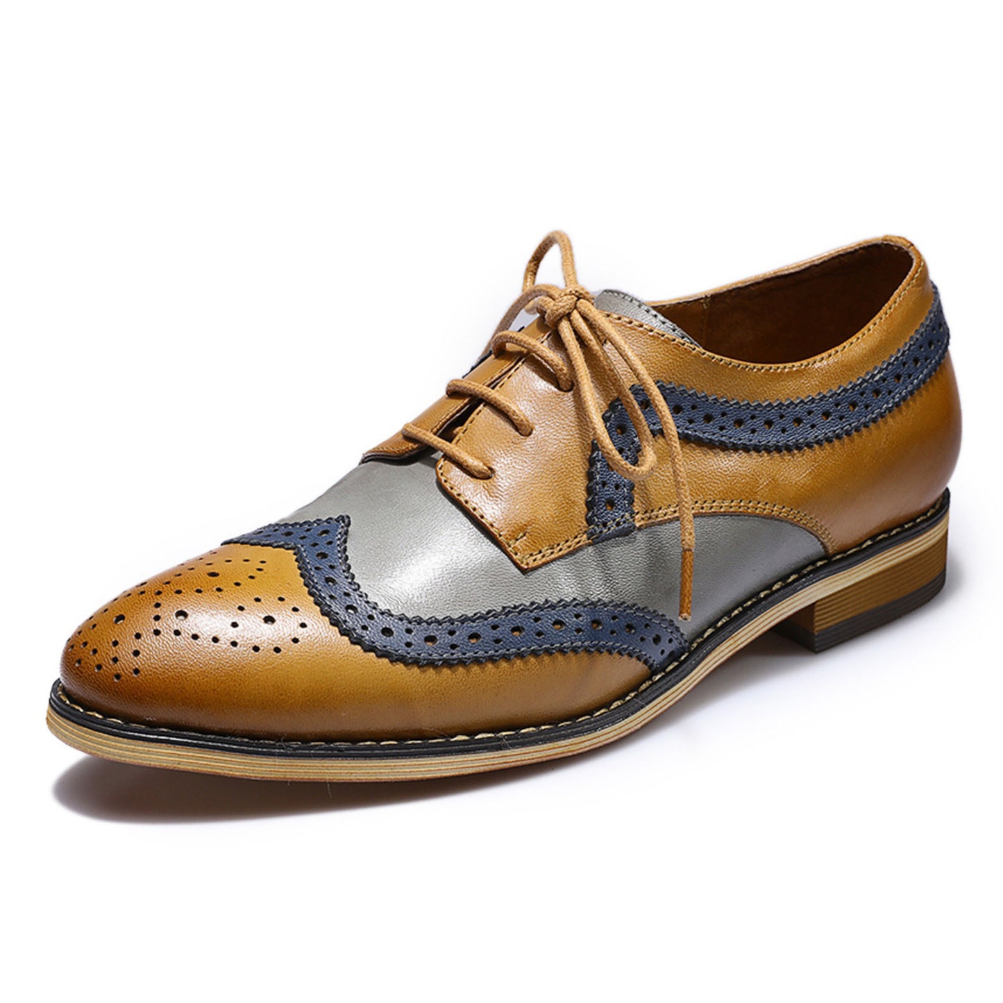 vintage leather dress lace up leather shoes women