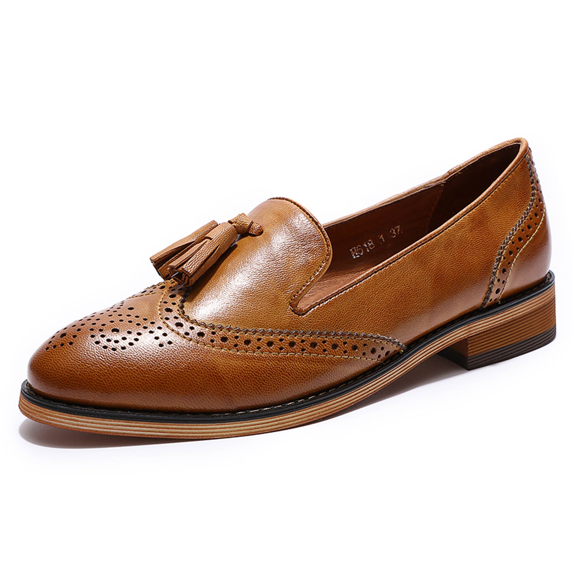 wingtip tassel laofer women