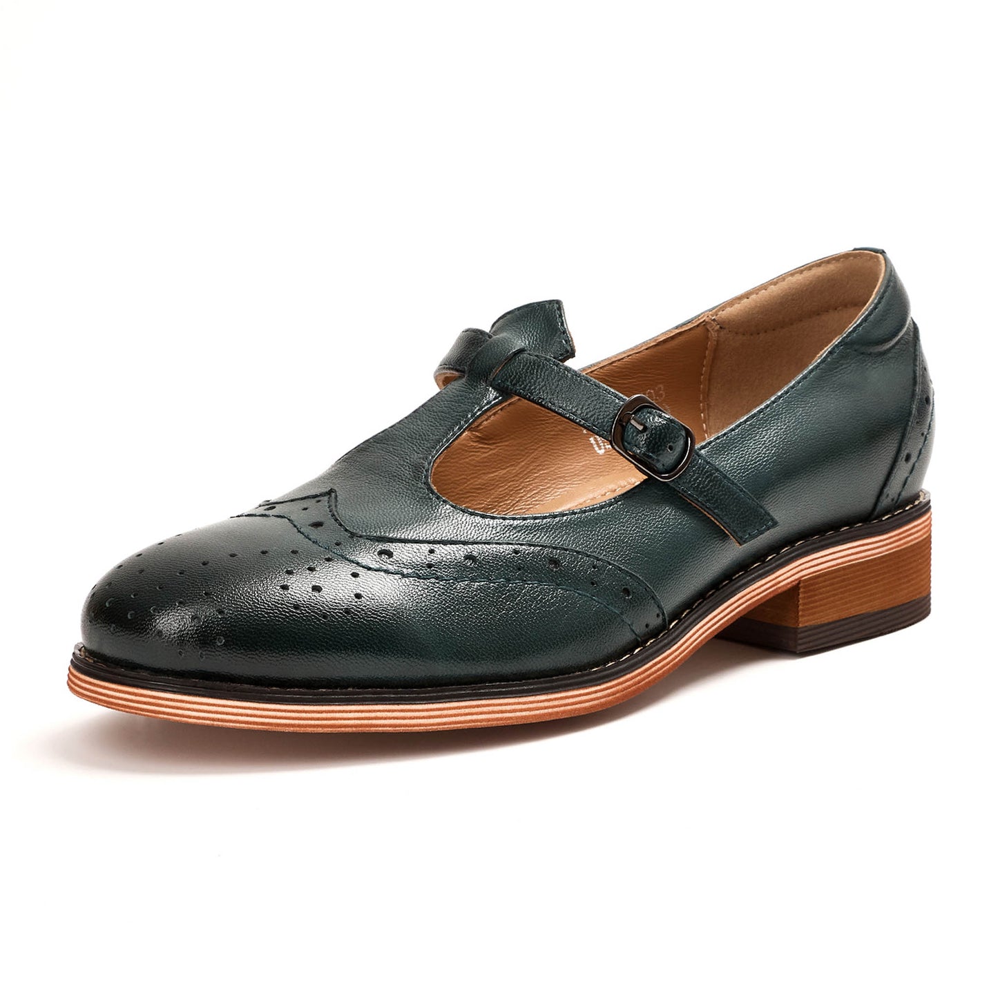 leather t strap shoes women