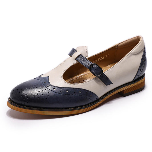 two tone mary jane shoes women